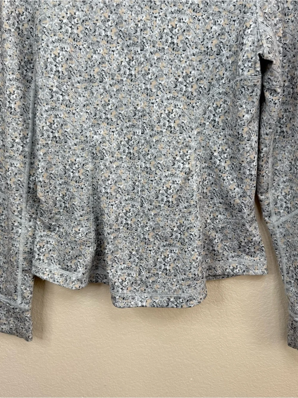 LULULEMON Forme Jacket Yoga Cuffins Petite Fleur Silver Spoon Gray Women’s Sz 10